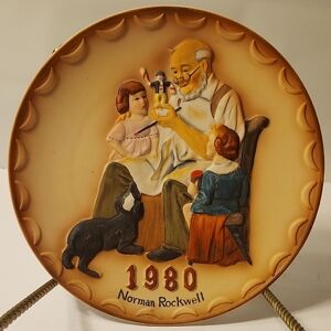 Norman Rockwell 'The Toymaker' Collector Plate - 1980